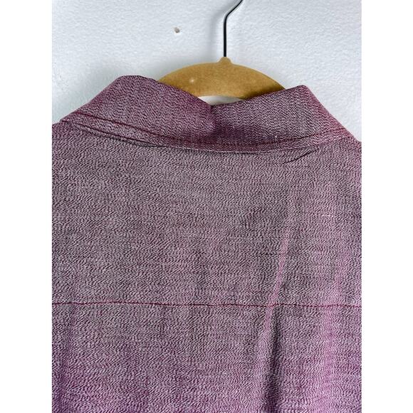 Western Button Up Shirt Mens Size 2XL Short Sleeve Burgundy Casual Shirt - Picture 10 of 12